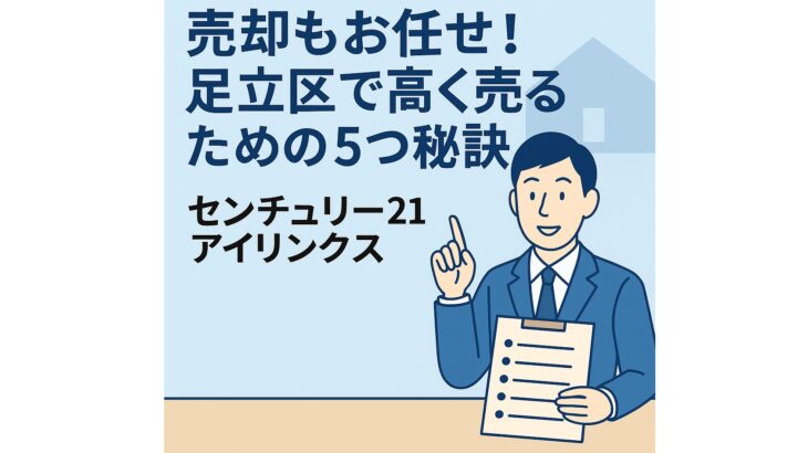 売却もお任せ！足立区で高く売るための5つの秘訣｜センチュリー21 アイリンクス