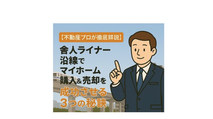 【不動産プロが徹底解説】舎人ライナー沿線でマイホーム購入＆売却を成功させる3つの秘訣
