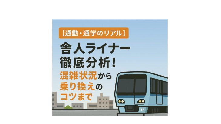 【通勤・通学のリアル】舎人ライナー徹底分析！混雑状況から乗り換えのコツまで