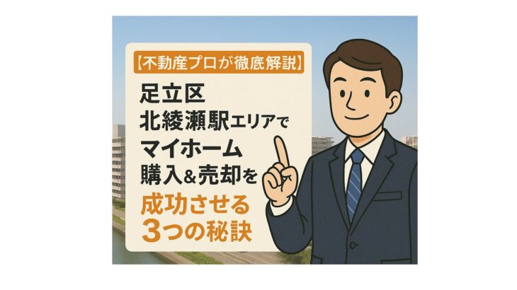 【不動産プロが徹底解説】足立区北綾瀬駅エリアでマイホーム購入＆売却を成功させる3つの秘訣