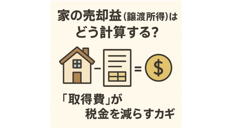 家の売却益（譲渡所得）はどう計算する？「取得費」が税金を減らすカギ