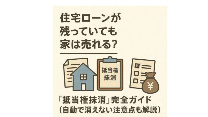 住宅ローンが残っていても家は売れる？「抵当権抹消」完全ガイド（自動で消えない注意点も解説）
