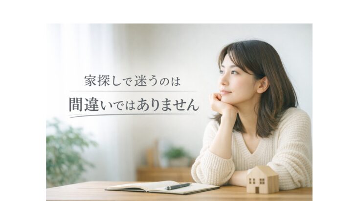 家探しで迷うのは、間違いではありません