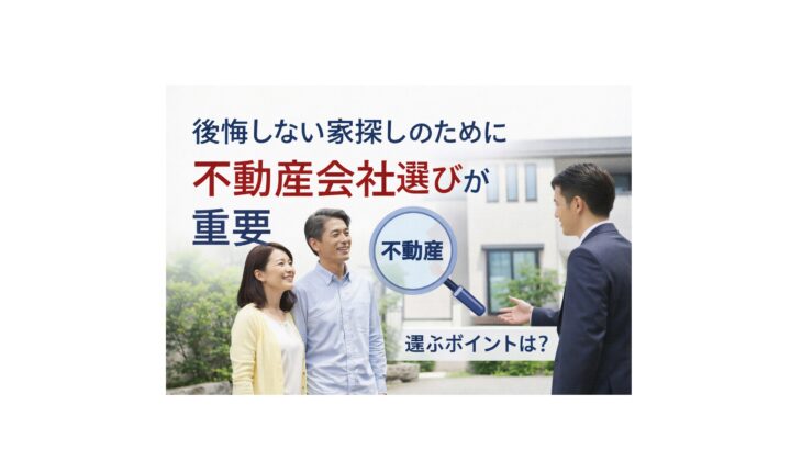 不動産購入で後悔しないための不動産会社の選び方を表したイメージ画像