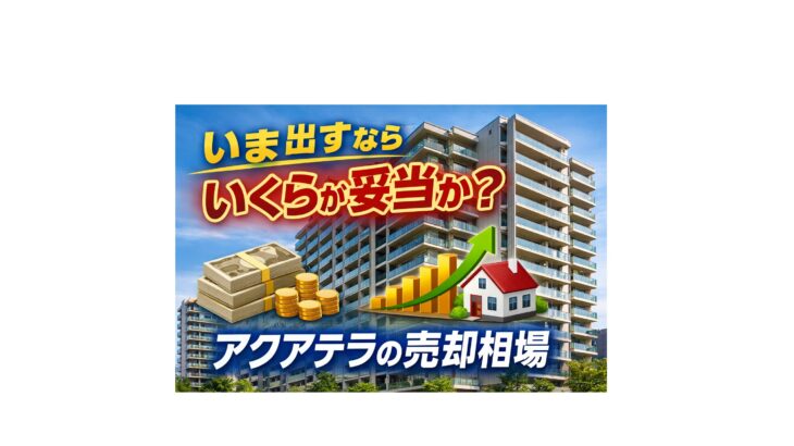 アクアテラの売却相場と妥当な価格を解説するアイキャッチ画像