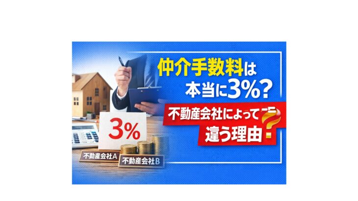 仲介手数料3％の仕組みと不動産会社による違いを解説
