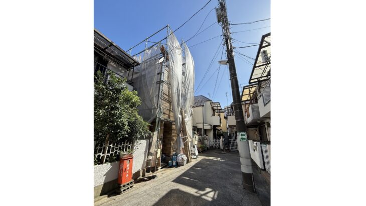 葛飾区四つ木4丁目 新築戸建4,190万円 建築中の現地