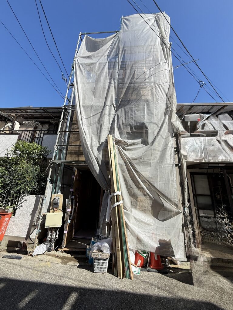 葛飾区四つ木4丁目 新築戸建 建築中の現地