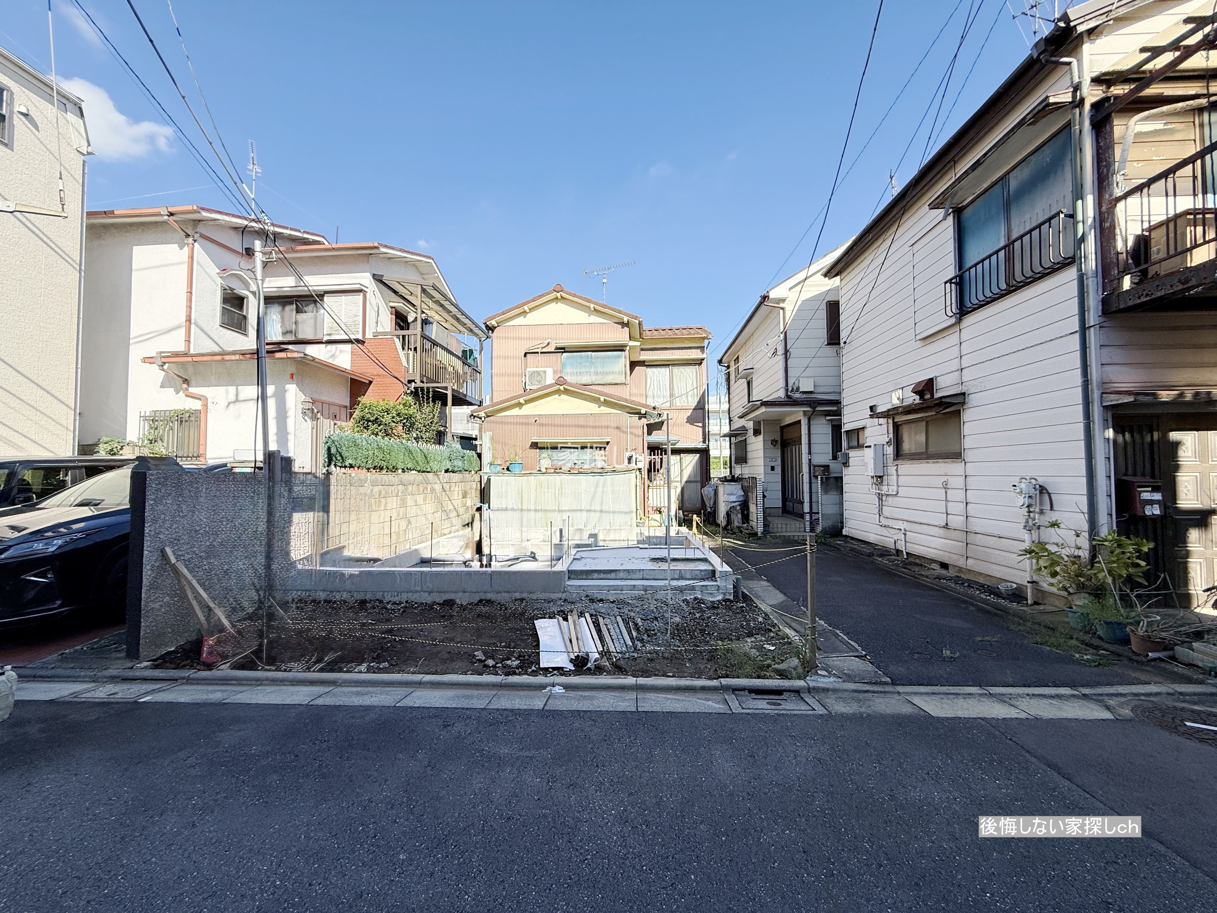 葛飾区新宿1丁目の建築中現地