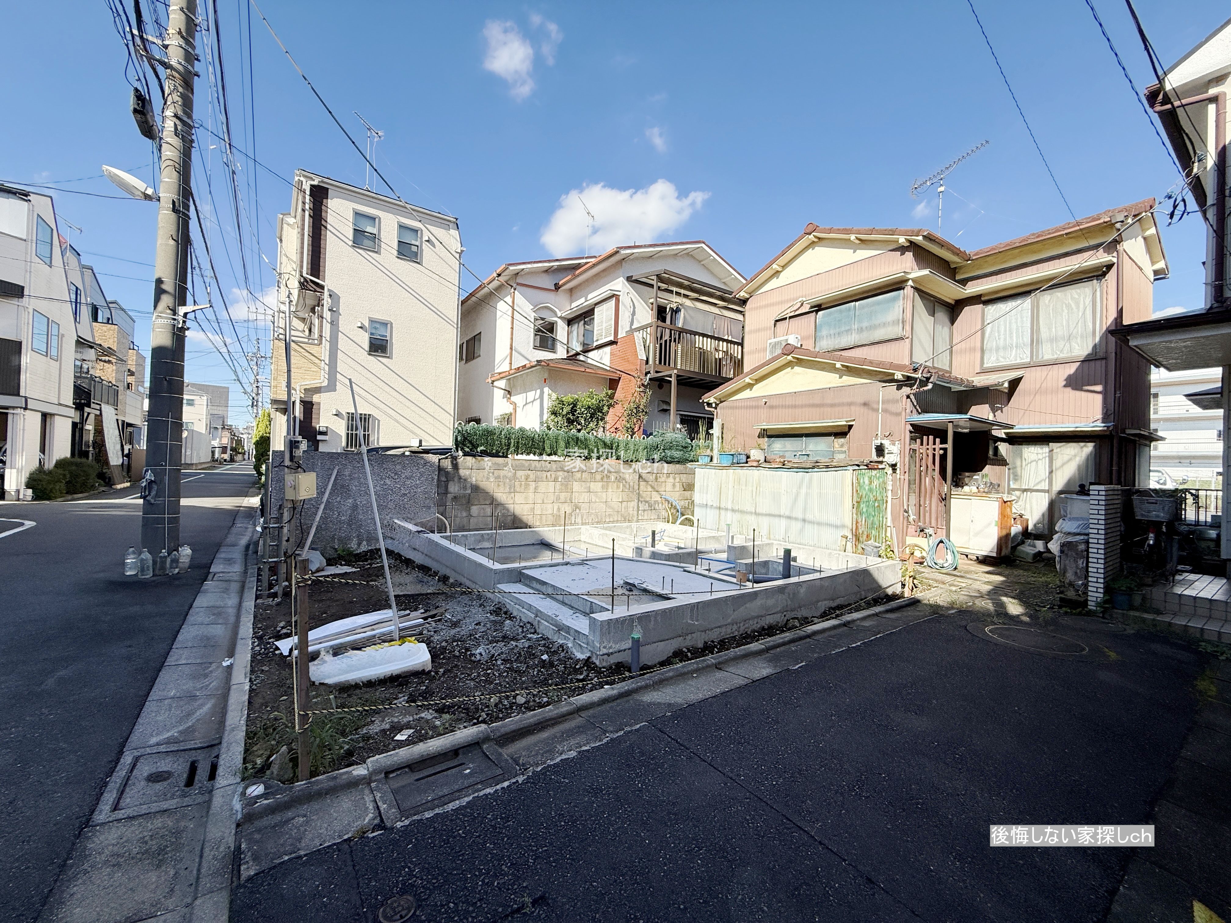 葛飾区新宿1丁目の南西角地と前面道路